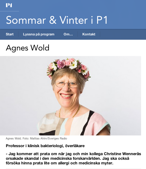 Bild på Agnes Wold med krans i håret från Sommar 2014